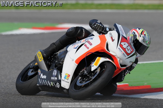 2009-05-10 Monza 0359 Superstock 1000 - Warm Up - Luca Verdini - Honda CBR1000RR